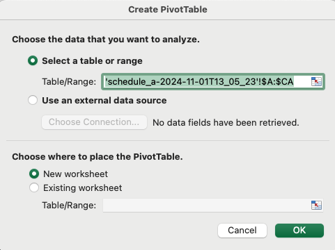 Zoom PivotTable