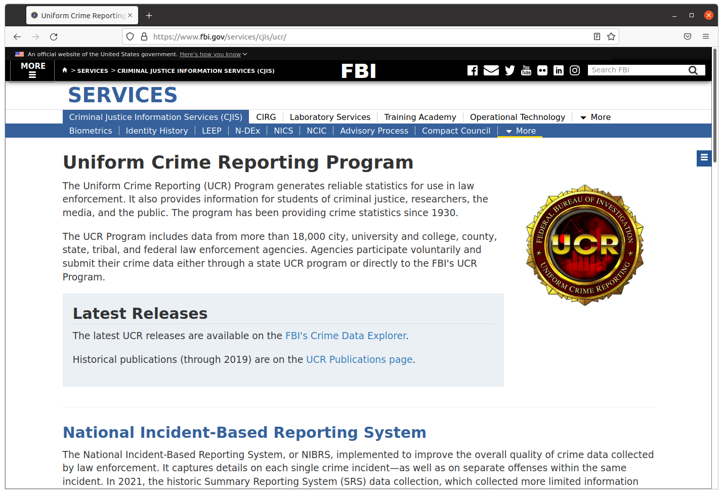 UCR website