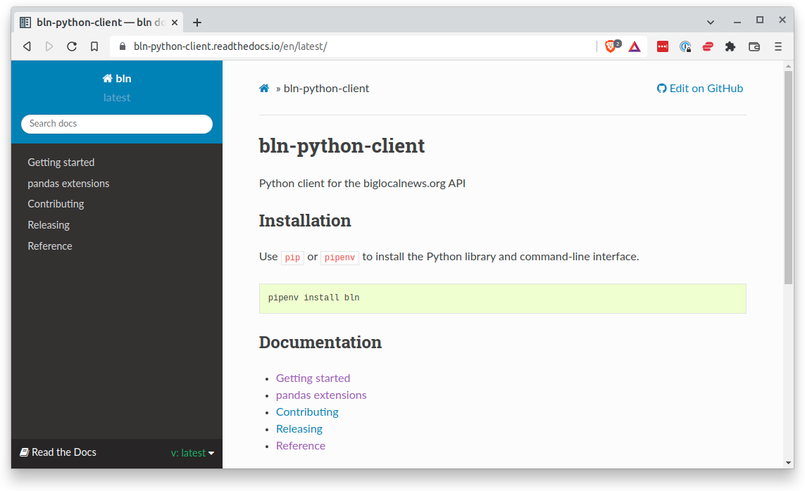Python bln client